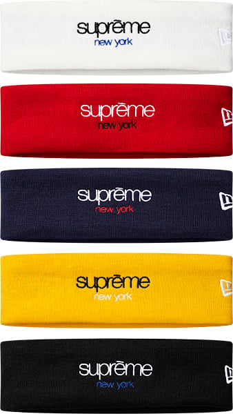 Supreme - New Era Big Logo Headband Red ヘッドバンドの+solo-truck.eu