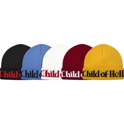 Details on Child of Hell Beanie from fall winter 2015