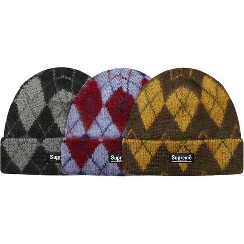 Supreme Argyle Mohair Beanie for fall winter 15 season