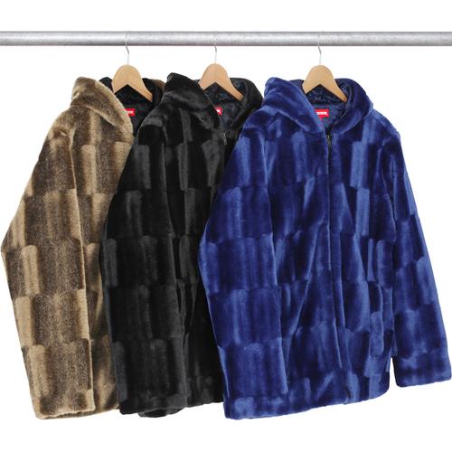 Supreme Faux Fur Hooded Zip Jacket for fall winter 15 season
