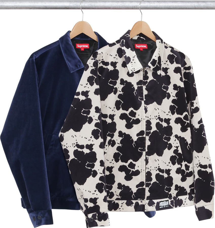 着る機会がなかった為出品しますsupreme velveteen work jacket cow 15a/w