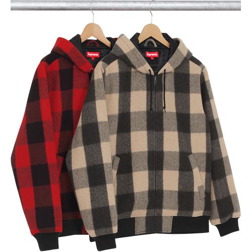 Supreme Hooded Wool Bomber for fall winter 15 season