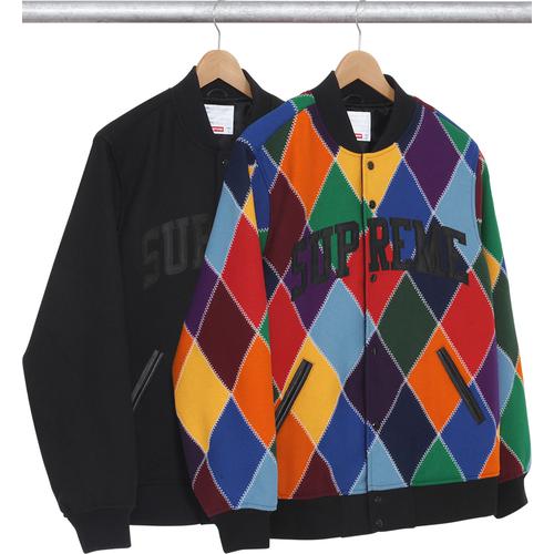 Supreme Harlequin Wool Varsity Jacket  for fall winter 15 season