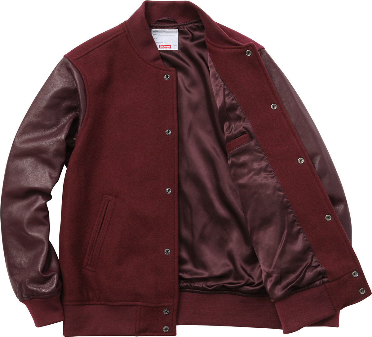 Supreme 2015/AW Wool Varsity Crew Jacket