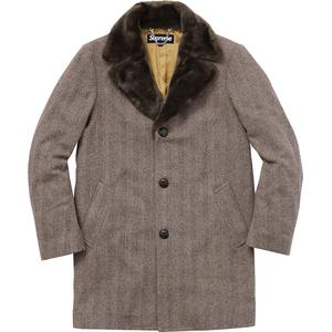 tweed and fur coat