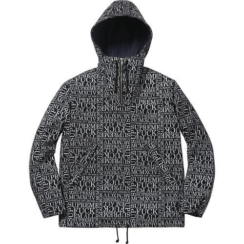 Details on Fuck 'Em All Denim Hooded Pullover None from fall winter 2015