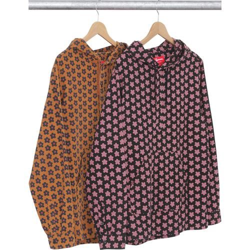 Supreme Hooded Flower Flannel Shirt for fall winter 15 season