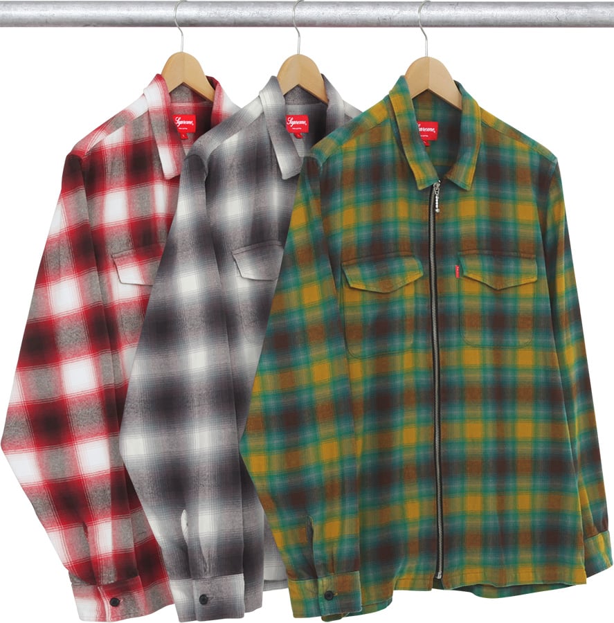 Shadow Plaid Zip-Front Shirt - fall winter 2015 - Supreme