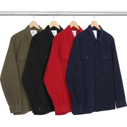 Supreme Moleskin Army Shirt for fall winter 15 season