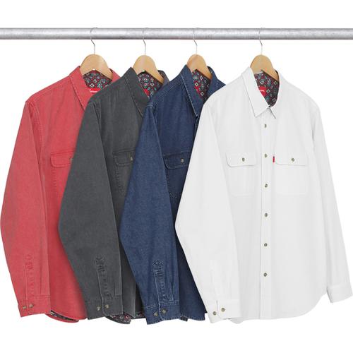Supreme Flannel Lined Twill Shirt for fall winter 15 season
