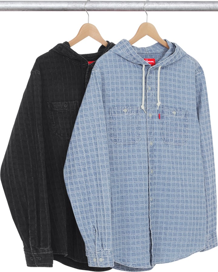 Hooded Denim Jacquard Shirt - fall winter 2015 - Supreme