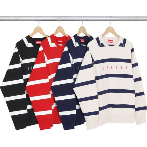 Supreme Striped Raglan Crewneck for fall winter 15 season