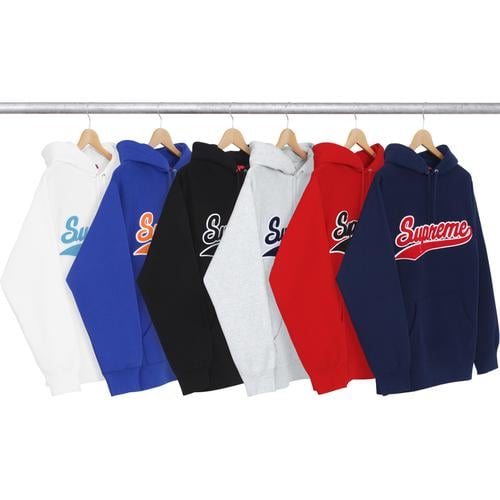 Supreme Chenille Script Hooded Sweatshirt for fall winter 15 season