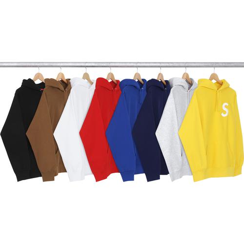 Supreme S Logo Hooded Sweatshirt for fall winter 15 season