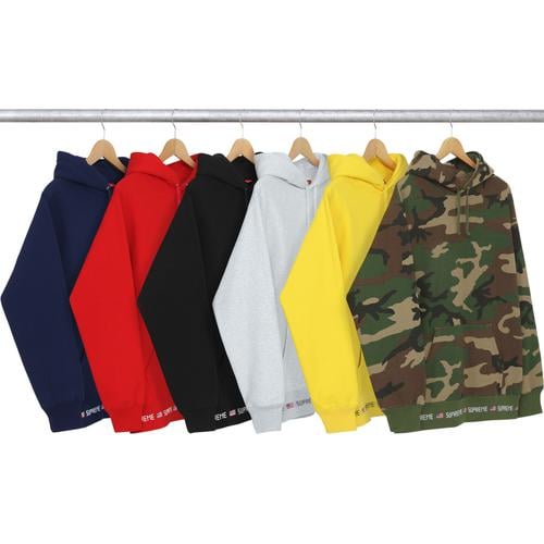 Supreme Logo Rib Hooded Sweatshirt for fall winter 15 season