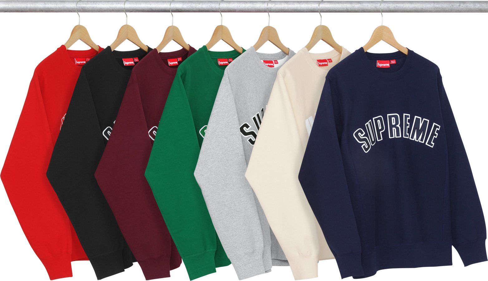 supreme arc logo crewneck navy/orange size L 2012-2013 era