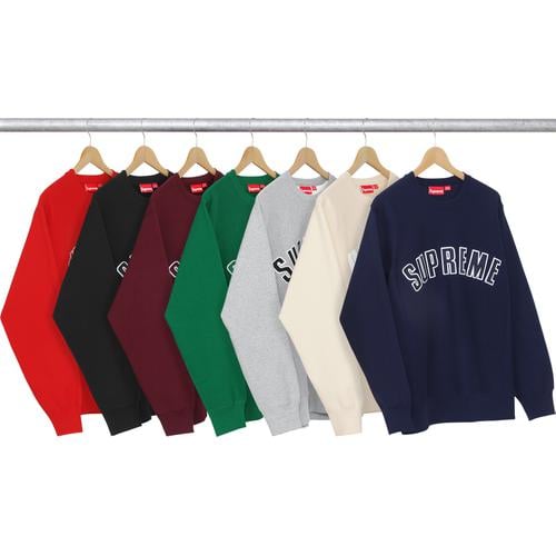 Supreme Arc Logo Crewneck for fall winter 15 season