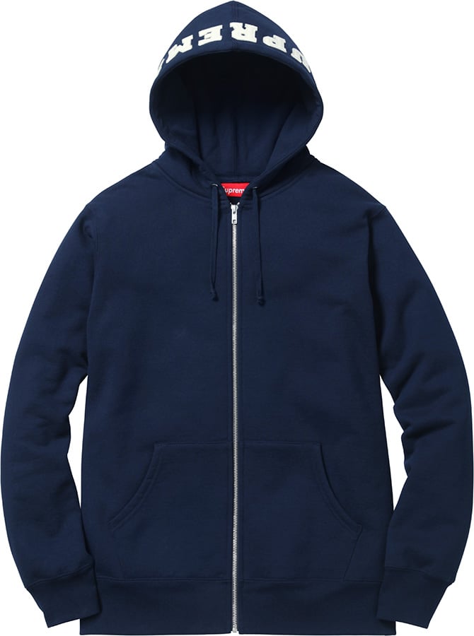 Felt Hood Logo Zip-Up Sweat - fall winter 2015 - Supreme