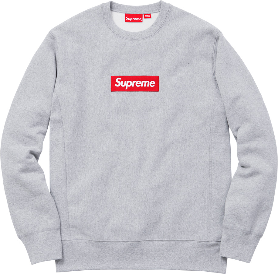 supreme 2015aw boxlogo crew neck