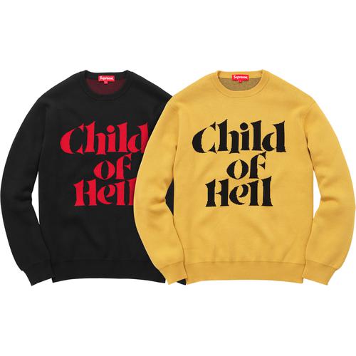 Supreme Child of Hell Sweater for fall winter 15 season