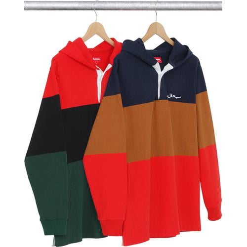 Supreme Block Striped Hooded Rugby for fall winter 15 season