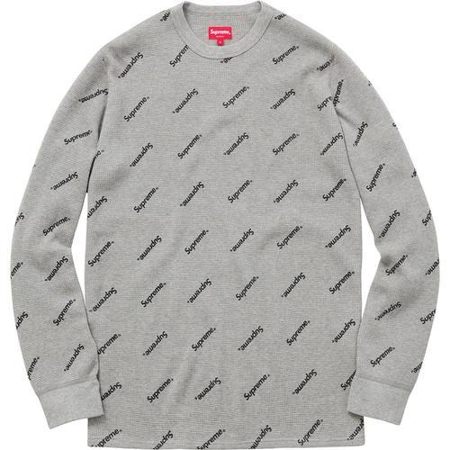 Details on Logo Waffle Thermal None from fall winter 2015