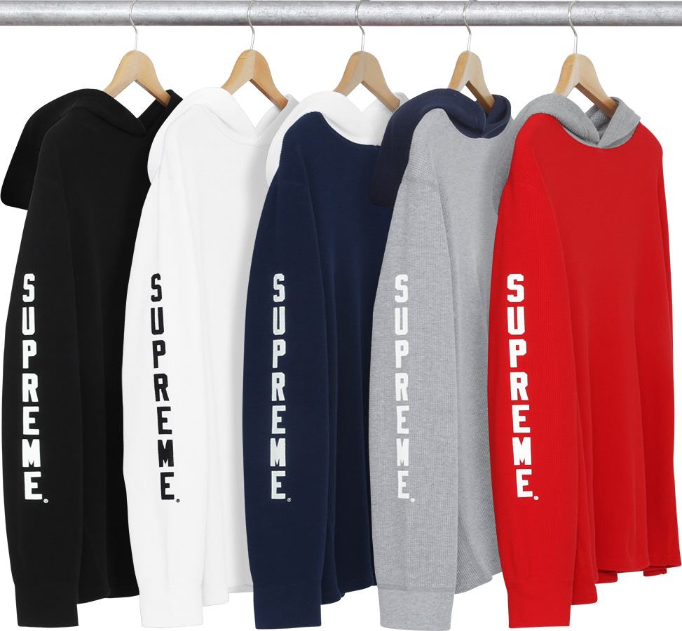 Hooded Waffle Thermal - fall winter 2015 - Supreme
