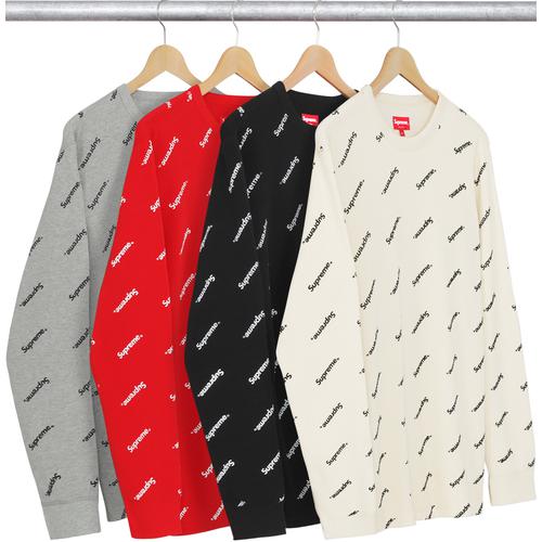 Supreme Logo Waffle Thermal for fall winter 15 season