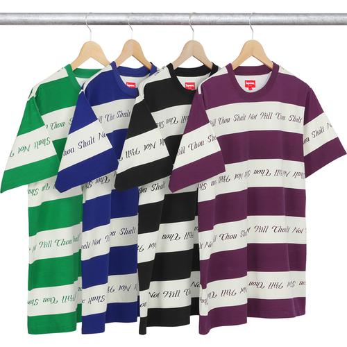 Supreme Thou Shalt Not Striped Top for fall winter 15 season