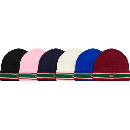 Supreme Striped Cuff Beanie for fall winter 16 season