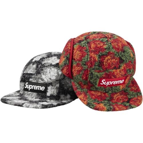 Supreme Roses Sherpa Fleece Earflap Camp Cap for fall winter 16 season