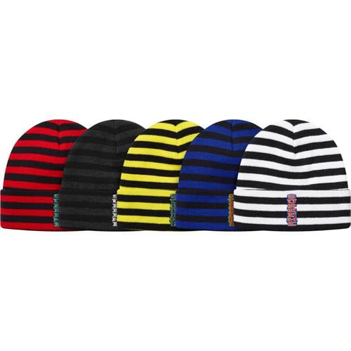 Details on Vertical Logo Striped Beanie from fall winter
                                            2016