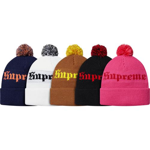 Supreme Old English Beanie for fall winter 16 season