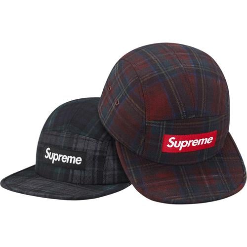 Supreme Plaid Camp Cap for fall winter 16 season