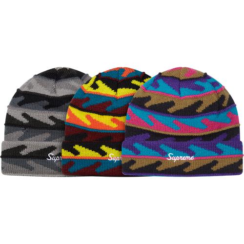 Supreme Wave Stripe Beanie for fall winter 16 season