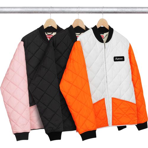 Supreme Color Blocked Quilted Jacket for fall winter 16 season