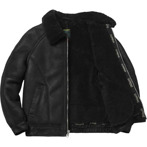 Details on Supreme Schott Shearling Bomber None from fall winter 2016