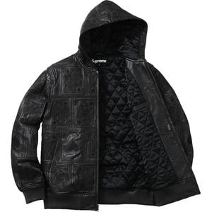 Court Cards Hooded Leather Jacket - Supreme Community