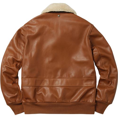 Details on Supreme Schott Leather A-2 Flight Jacket None from fall winter 2016
