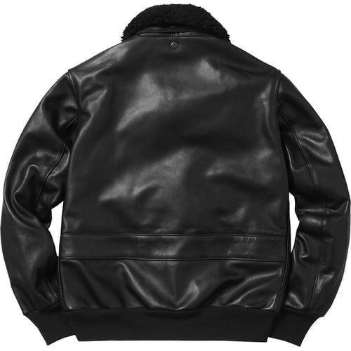 Details on Supreme Schott Leather A-2 Flight Jacket None from fall winter
                                                    2016