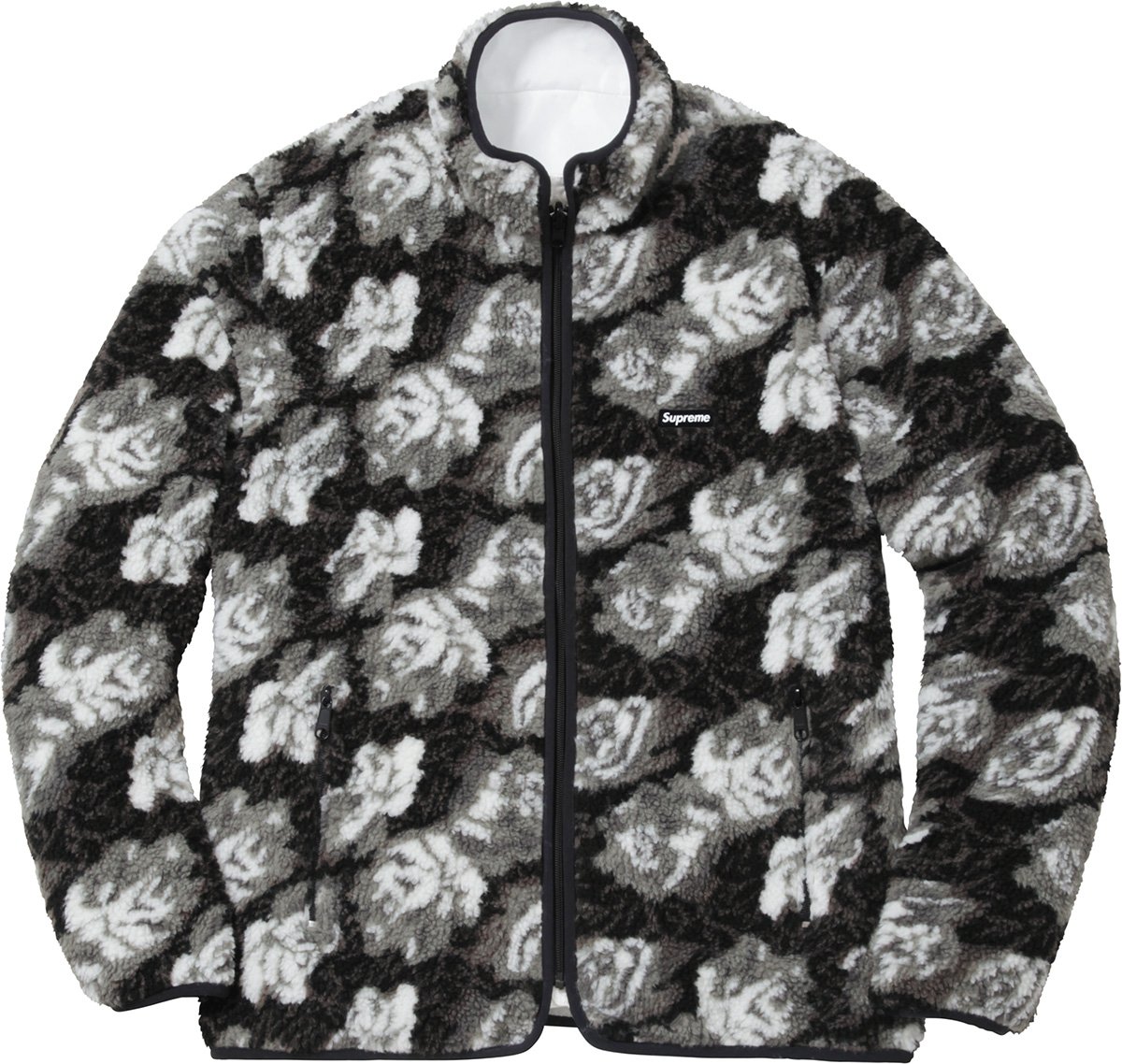 Roses Sherpa Fleece Reversible Jacket - fall winter 2016 - Supreme