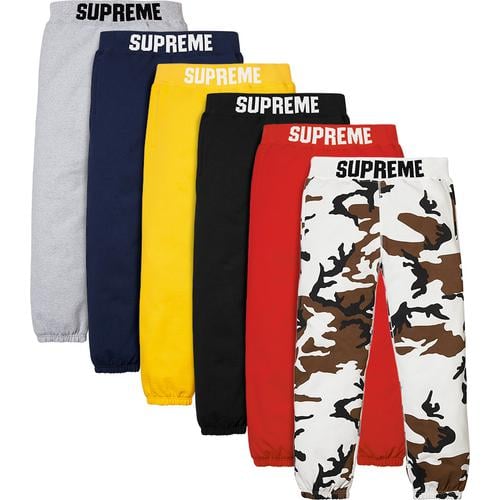 Supreme Rib Logo Sweatpant for fall winter 16 season