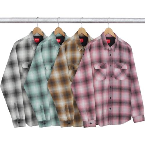 Supreme Quilted Shadow Plaid Shirt for fall winter 16 season