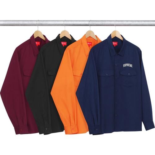 Supreme Arc Logo Work Shirt for fall winter 16 season