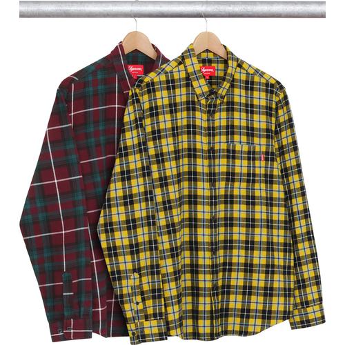 Supreme Tartan Plaid Flannel Shirt for fall winter 16 season