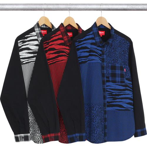 Supreme Animal Patchwork Twill Shirt for fall winter 16 season