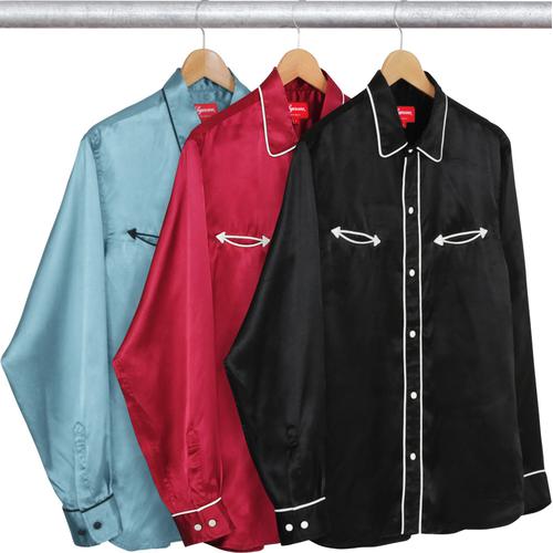 Supreme Satin Western Shirt for fall winter 16 season