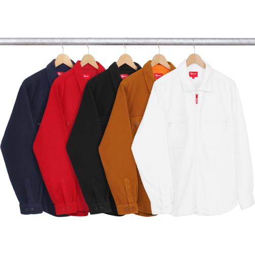 Supreme Polartec Fleece Zip Up Shirt for fall winter 16 season