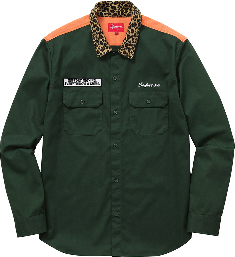 Leopard Collar Work Shirt - Supreme Community