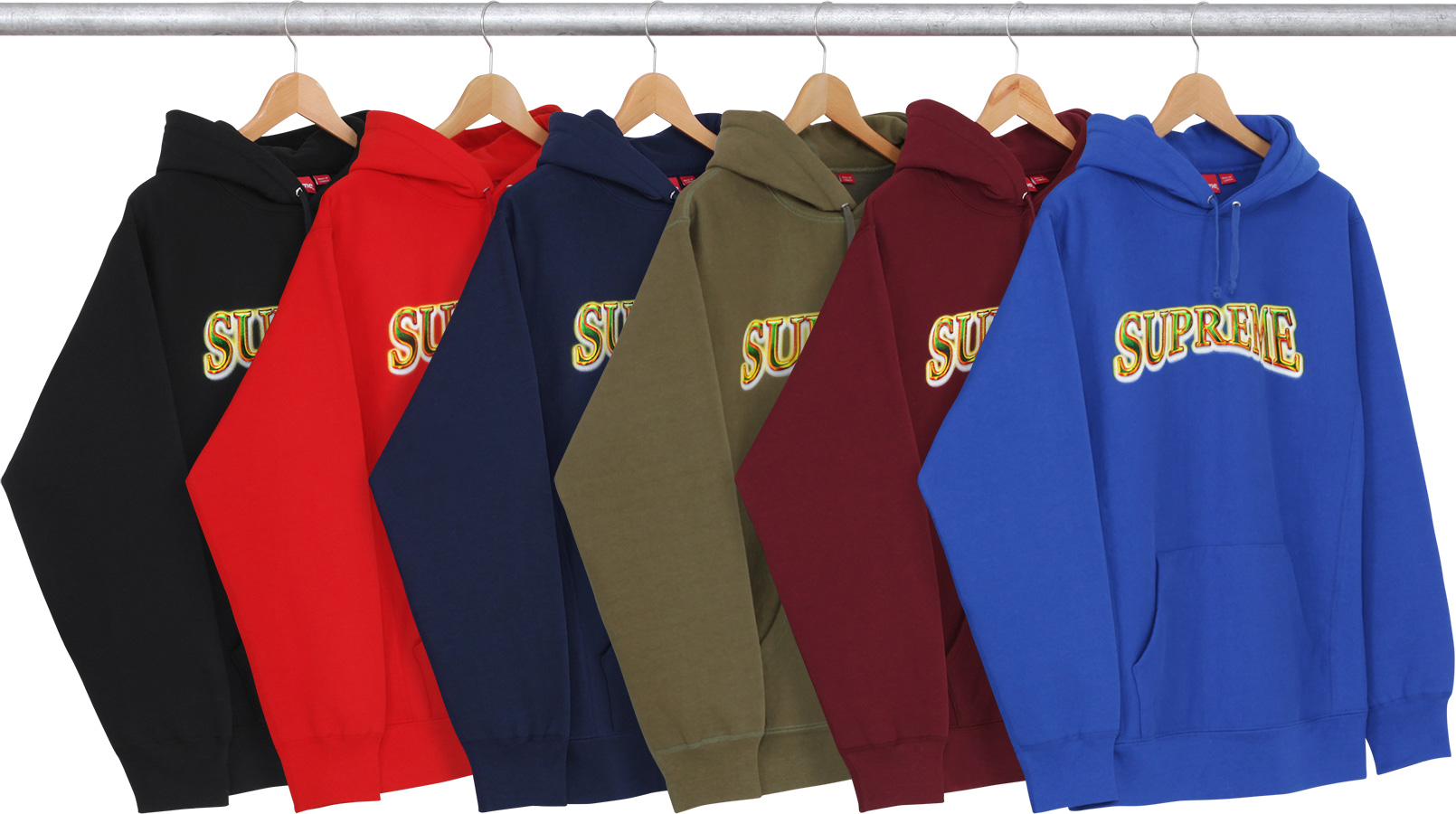 Supreme Color Blocked Arc Logo Hooded Sweatshirt Medium F/W 2016 - Rare